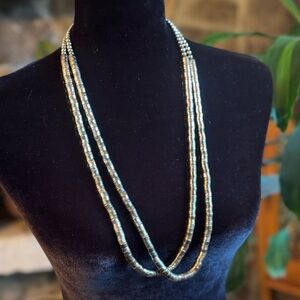 Navajo Inspired Elegant Silver plated Metal Beaded Necklace